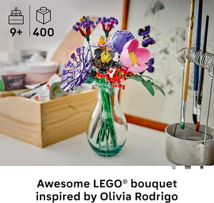 LEGO Botanicals Olivia Rodrigo's Flower Bouquet 11507 | Building Toys for Girls & Boys, Ages 9+, Bedroom Decor for Fans, Artificial Flowers, 400 pieces, Gift for Birthdays
