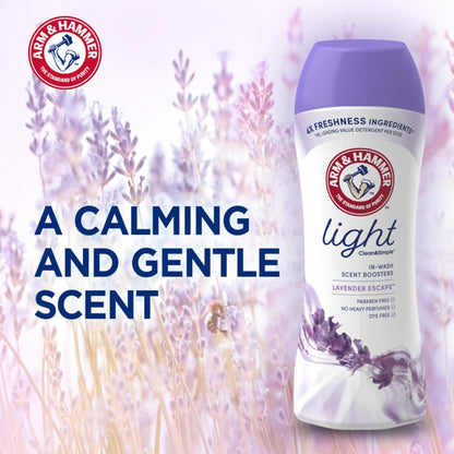 ARM & HAMMER Light Laundry Scent Booster, Lavender Escape, 24 Ounce (Pack of 4)