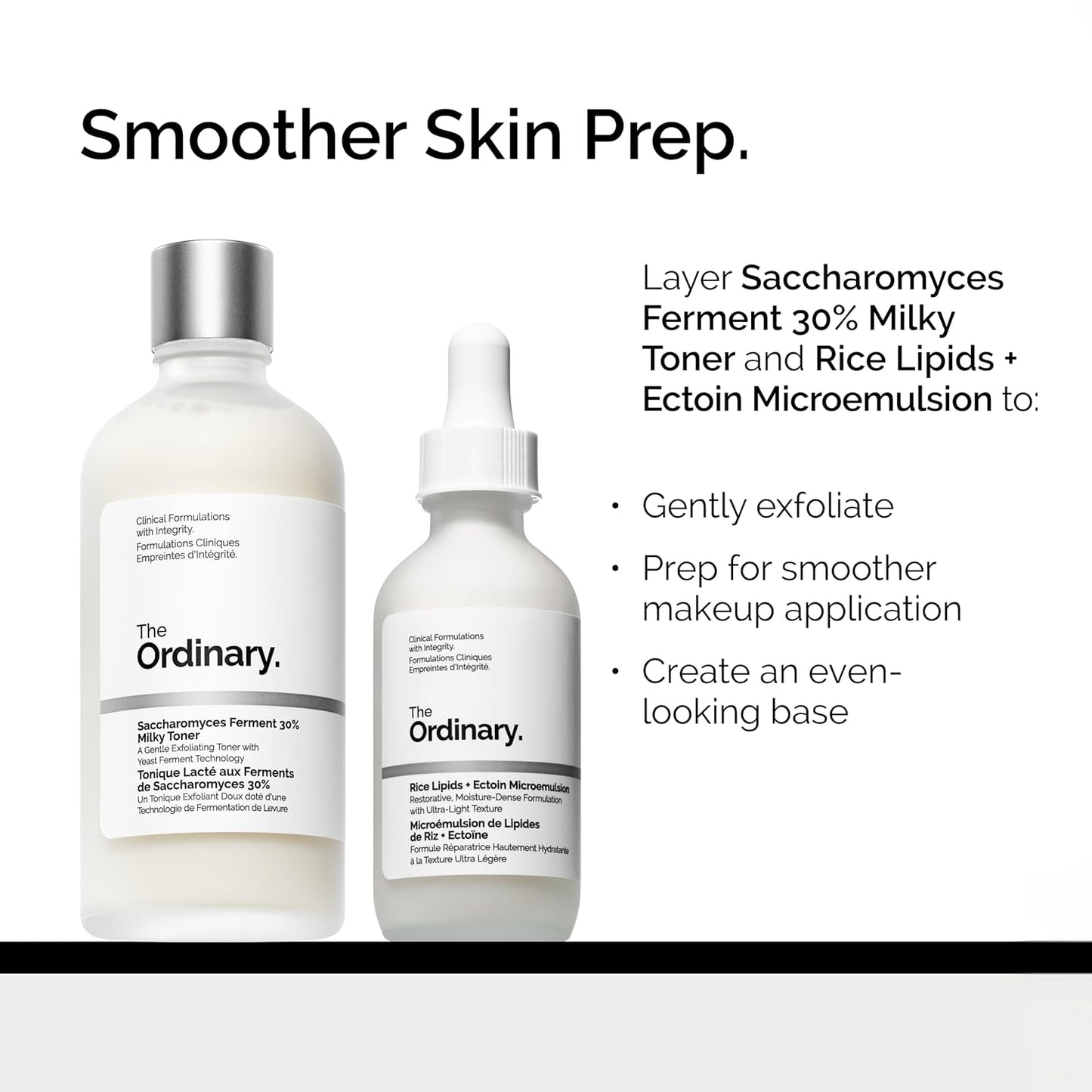 The Ordinary Saccharomyces Ferment 30% Milky Toner, Exfoliating and Hydrating Toner for Smoother, Brighter Skin, 3.4 Fl Oz