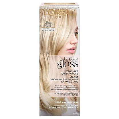L’Oreal Paris Le Color One Step Hair Toning Gloss, Cool Blonde, 4 Ounce