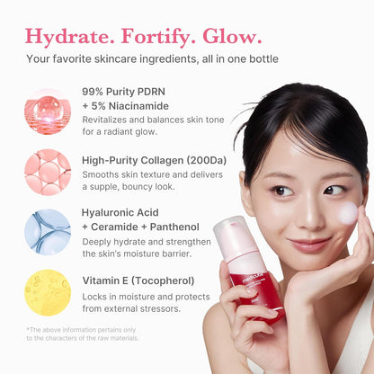 medicube PDRN Pink Collagen Bubble Serum - Bubble-to-Glow Firming Care