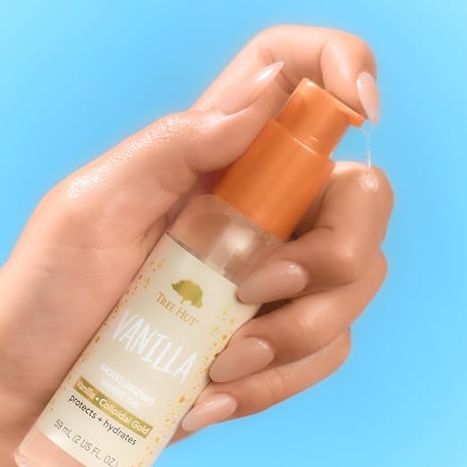 Tree Hut Mini Vanilla Moisturizing Shave Oil, Gel-to-Oil Formula for a Close, Smooth Shave, Ultra Hydrating for All Skin Types, Holiday Gift & Stocking Stuffer, Travel Size, 2 fl oz (Pack of 4)