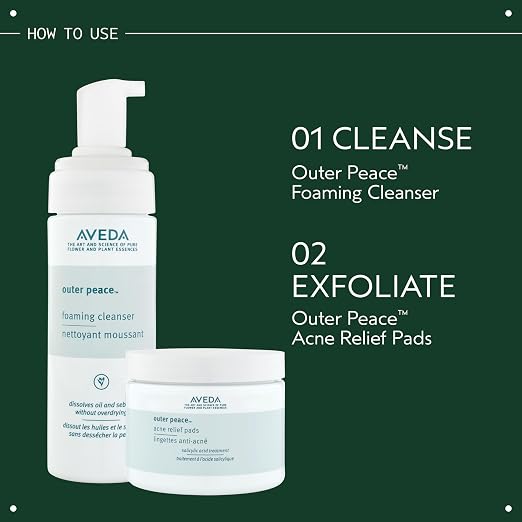AVEDA Outer Peace Foaming Cleanser | Daily Face Cleanser for Acne-Prone Skin | with Powerful Plant Extracts, 4.2 Fl Oz