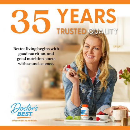 Doctor's Best Vitamin C 1000mg Supplement, for Men & Women, 360 Veg Caps
