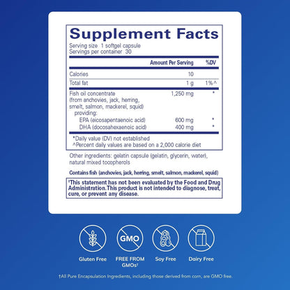 Pure Encapsulations O.N.E. Omega, 30 Softgel Capsules