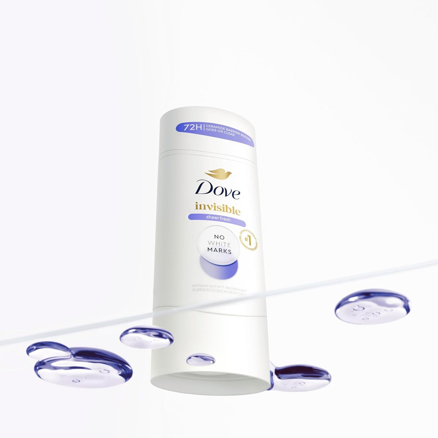 Dove Advanced Care Antiperspirant Deodorant Stick Sheer Fresh for Soft, Resilient Skin, with No White Marks & 72-Hour Sweat & Odor Protection, 2.6 oz