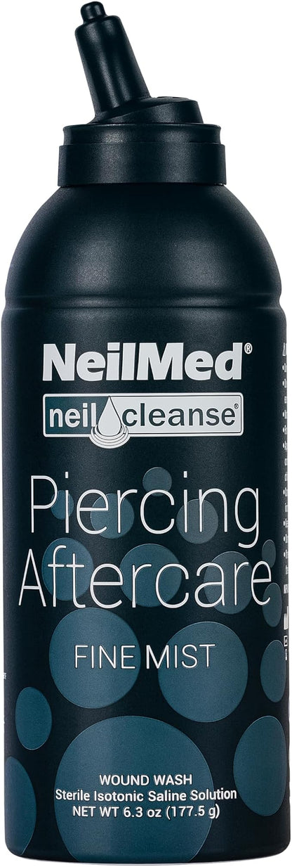 NeilMed NeilCleanse Piercing Aftercare, Fine Mist, 6.3 Fluid Ounce