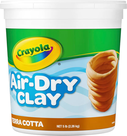 Crayola Air Dry Clay for Kids (5lbs), Reusable Bucket of Terra Cotta Clay for Sculpting, Bulk Arts and Crafts Supplies, Ages 3+