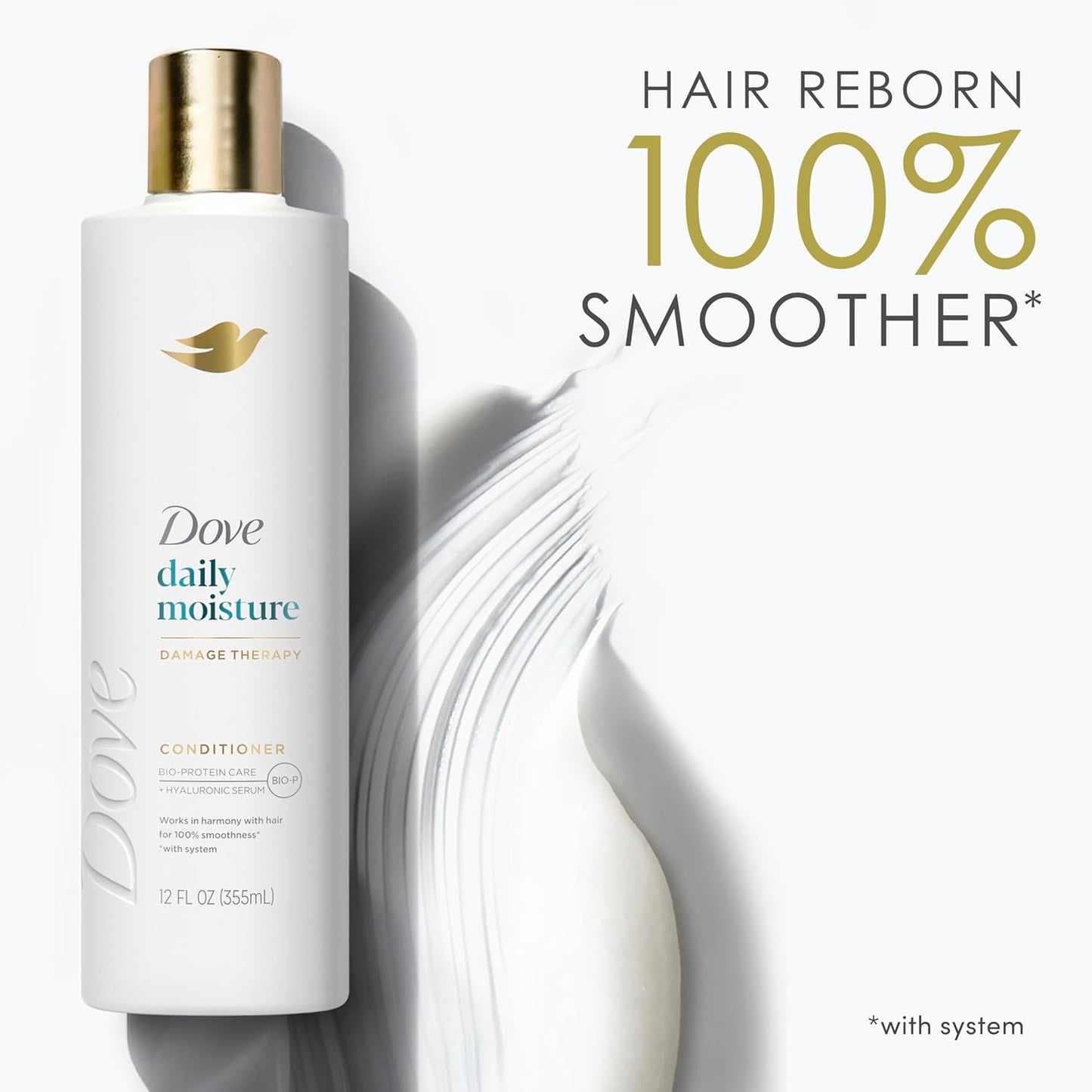 Dove Nutritive Solutions Moisturizing Conditioner 4 Count for Dry Hair Daily Moisture Deep Conditioner Detangles and Nourishes Dry Hair 12 oz