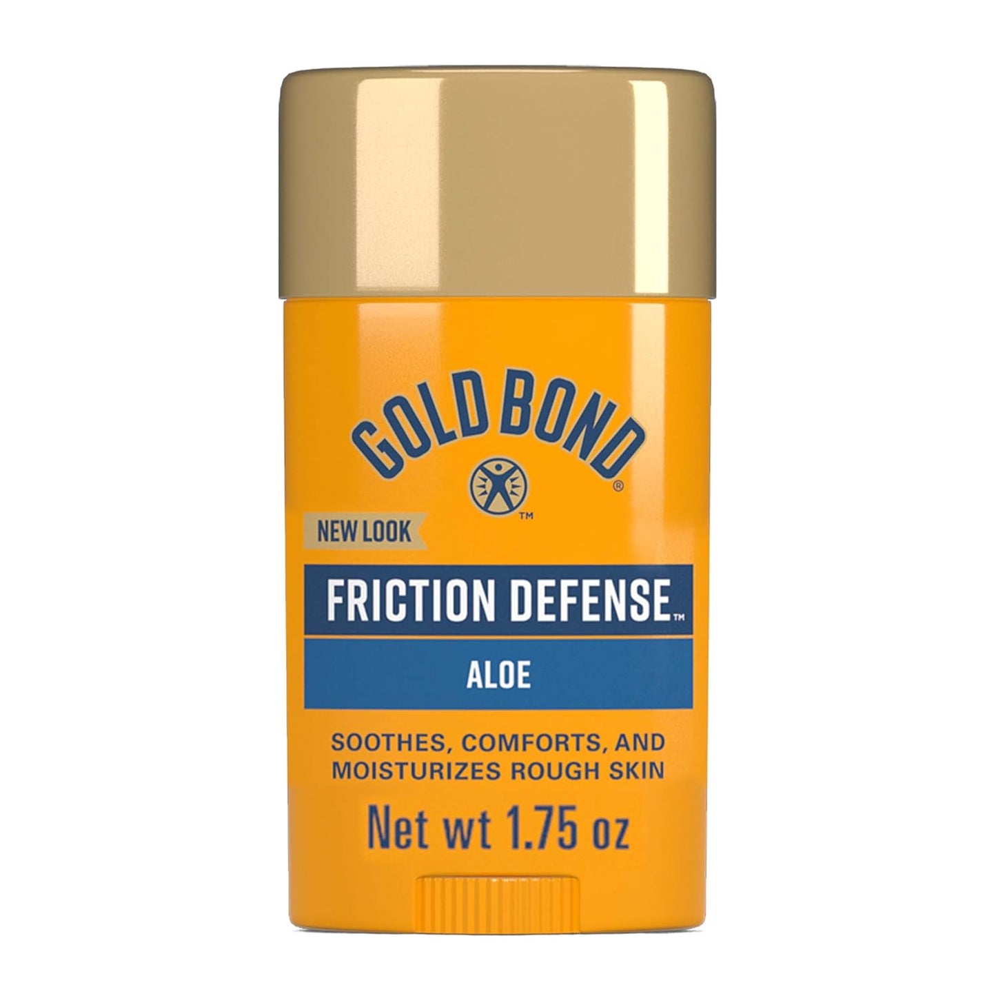 Gold Bond Friction Defense Stick, Anti Chafing Stick with Aloe, 1.75 oz. | Anti-chafing stick to soothe, comfort & moisturize chafed skin, arm, chest, bra lines, thigh, skin rolls
