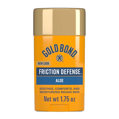 Gold Bond Friction Defense Stick, Anti Chafing Stick with Aloe, 1.75 oz. | Anti-chafing stick to soothe, comfort & moisturize chafed skin, arm, chest, bra lines, thigh, skin rolls