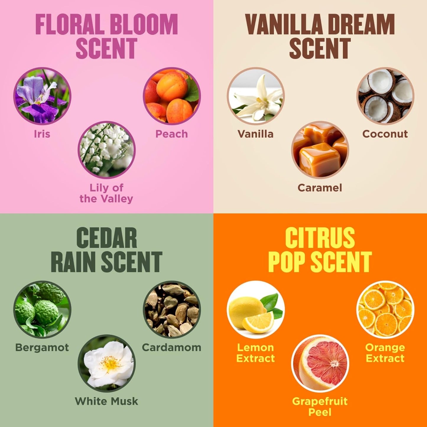 Gold Bond Scented Hand Cream Set, Everyday Hand Cream to Hydrate the Skin, Assorted Scents, 3 oz, 4 pk