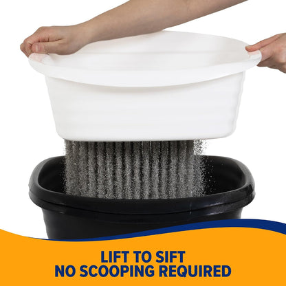 Arm & Hammer Large Sifting Litter Box Scoop Free Cat Litter Tray with Microban