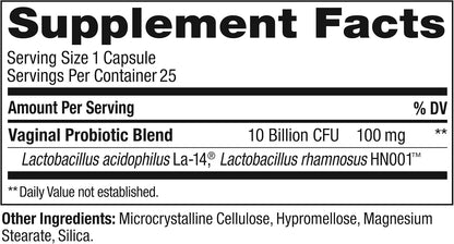 OLLY Happy Hoo-Ha Capsules, Probiotics for Women or People wth Vaginas, Vaginal Health and pH Balance, * 10 Billion CFU, Gluten Free, 25 Count (Pack of 2)