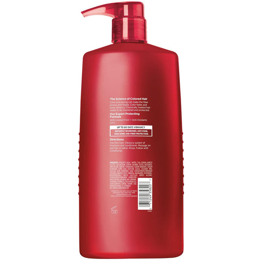 L'Oreal Paris Elvive Color Vibrancy Shampoo, 28 Fl Oz, Pack of 2 | For Color Treated Hair | Color Protection | With Linseed Elixir | High Shine