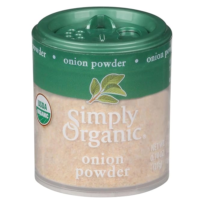 Simply Organic Onion, White Powder, Certified Organic, Kosher, Mini Spices | 0.74 Ounce (Pack of 1)