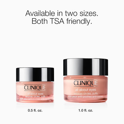 Clinique All About Eyes Lightweight Eye Cream With Vitamin C | Hydrating,Brightening,Depuffing + Dark Circle Reducing,1 Ounce,(Pack of 2)