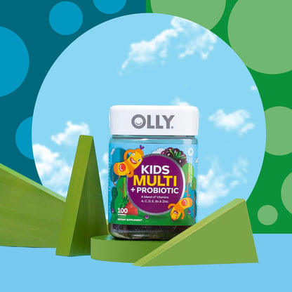 OLLY Kids Multivitamin & Probiotic Gummy, Digestive Support - 100 Count