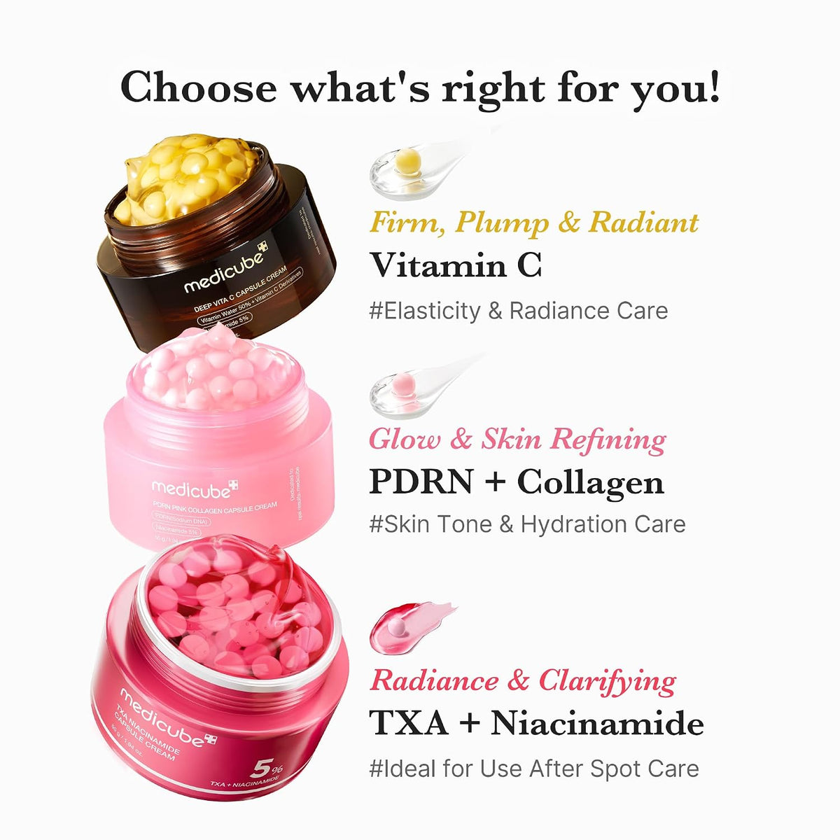 medicube Tone & Firm Moisturizer Duo - Deep Vitamin C & PDRN Capsule Cream