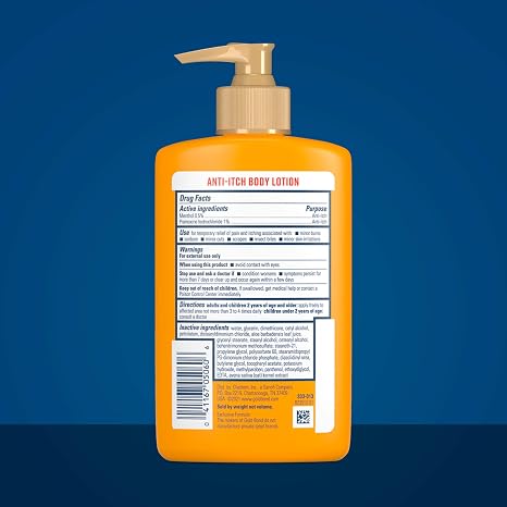 Gold Bond Medicated Anti-Itch Body Lotion, Fast Acting Itchy Skin Relief | Soothe dry skin, medicated lotion for itchy areas, Steroid free, menthol and pramoxine HCl, 5.5 oz