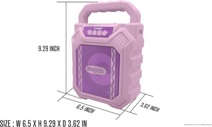 Crayola Mini Karaoke Machine for Kids, Bluetooth Speakers with Microphone | 4" Driver 10W Peak Power, Loud HD Sound, Rechargeable Mini Portable Bluetooth Speaker, USB, TWS, Indoor/Outdoor Party