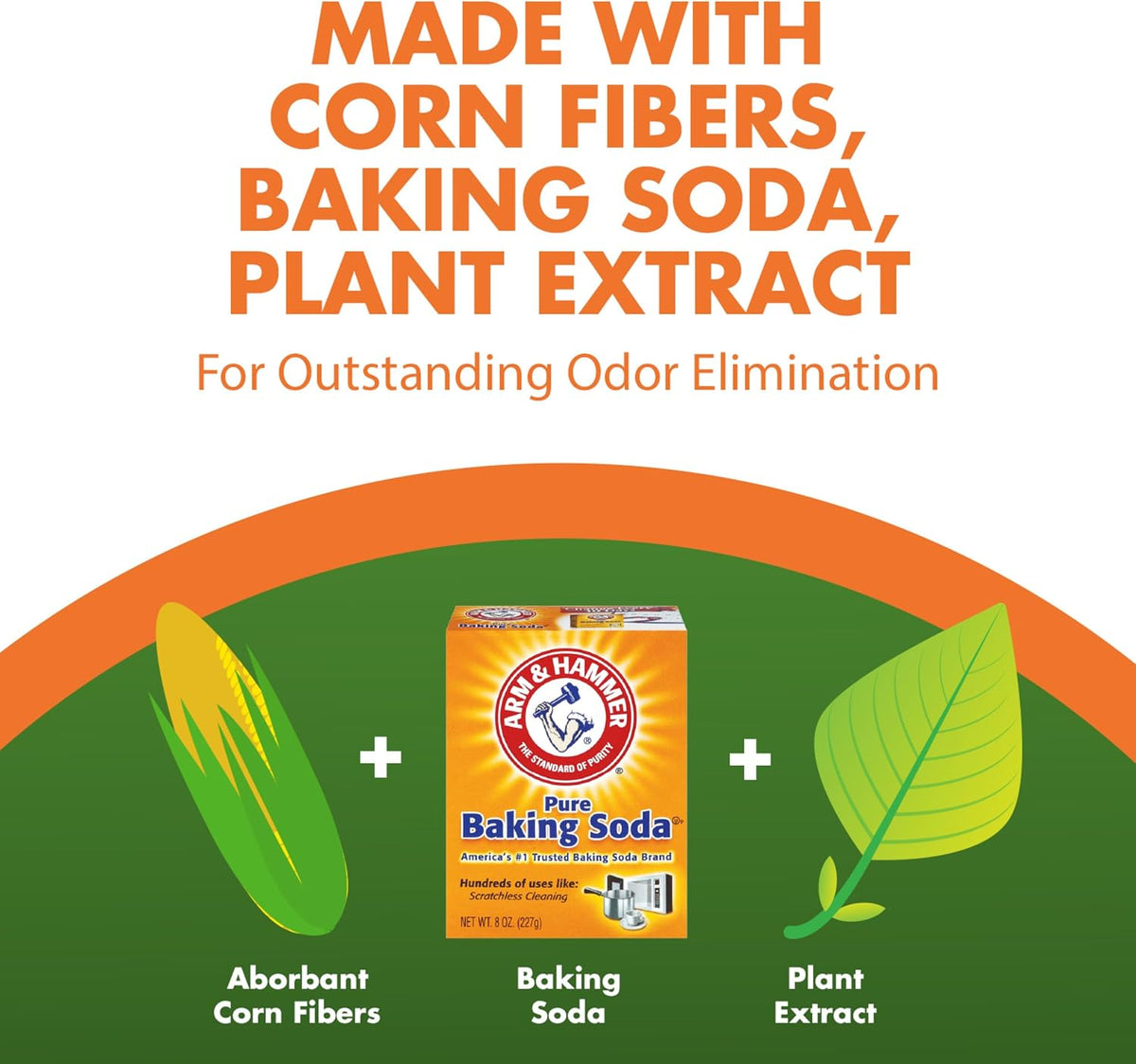 ARM & HAMMER Naturals Clumping Cat, Litter Odor Control, Multi Cat Litter, 18 lb. Bag (Pack of 2)