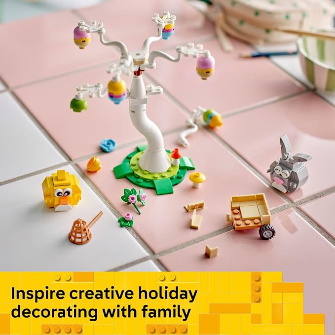 LEGO Easter Bunny and Chick Egg Hunt Building Toy for Girls & Boys - Springtime Pretend Playset for Kids, Ages 8+ - Basket Stuffer or Gift Idea for Easter, Birthdays, & Special Occasions - 40808