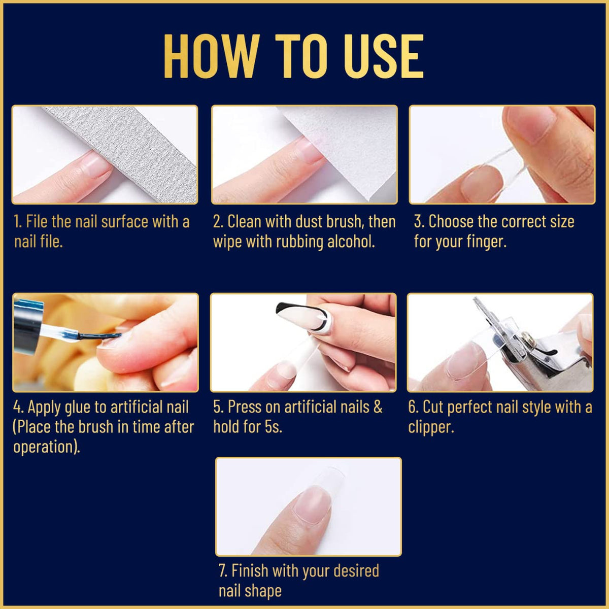 VALITIC Strong Nail Glue and Strengthener for Press Ons, 4 Pack