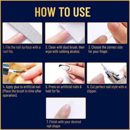 VALITIC Strong Nail Glue and Strengthener for Press Ons, 4 Pack