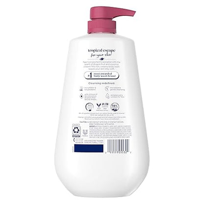 Dove 24hr Lotion Body Wash Replenish Dragon Fruit & Coconut Cream, 30.6 oz | Moisturizing body wash with MicroMoisture for dry skin