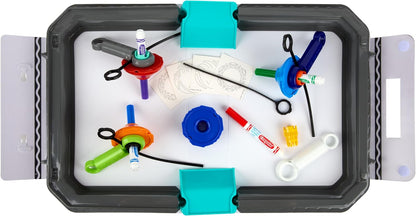 Crayola Colourwhirls Battle Arena Art Game, DIY Gyro Spin Art Toy with 4 Spinning Tops, Kids Battle Game & Creative Art Set, Gifts for Kids, Ages 6+