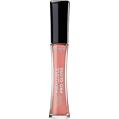 L’Oreal Paris Makeup Infallible 8 Hour Hydrating Lip Gloss, Shell Pink, 0.21 Fl Oz