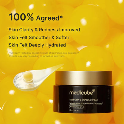 medicube Capsule Cream with Deep Vitamin C for Uneven Skin Tone & Texture