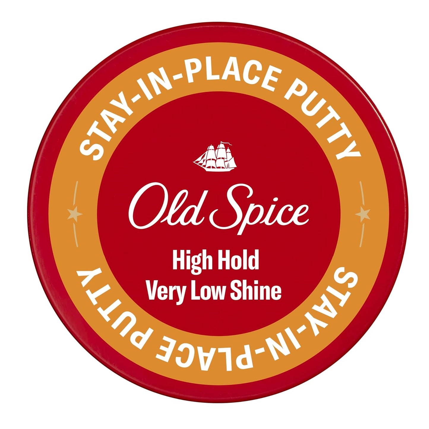 Old Spice Mens Hair Putty, Stay-In-Place Hair Styling Putty for Men, High Hold, Very Low Shine, 2.22 oz