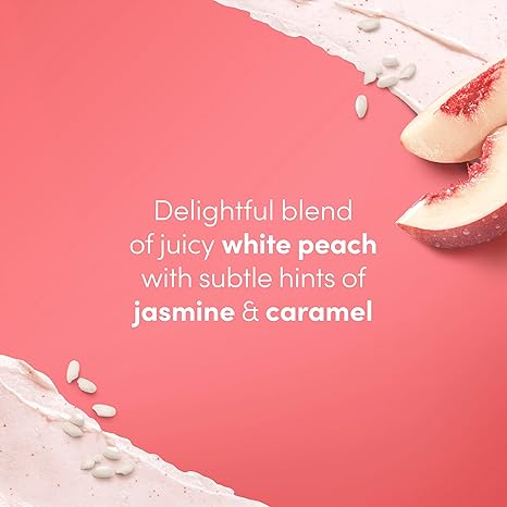 Dove White Peach & Crushed Rice Body Scrub Exfoliates and Deeply Nourishes for Smooth, Radiant Skin 15 oz