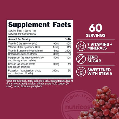 Nutricost Electrolyte Complex Powder (Grape) 60 Servings
