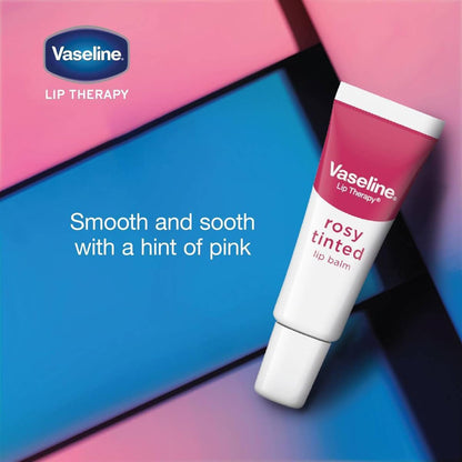 Vaseline Lip Therapy Advanced Healing Bulk Lip Balm Original & Rosy Lips Twin Packs, 48 Tubes Total, 0.35 Oz Ea