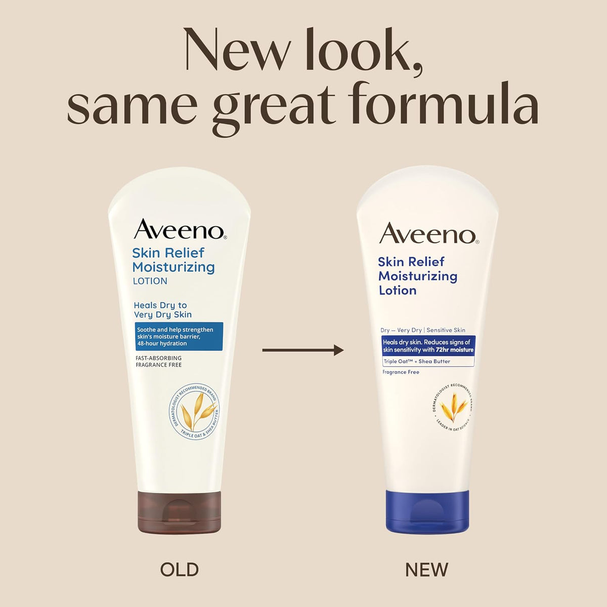 Aveeno Skin Relief Moisturizing Lotion, Fragrance-Free, 8 Fl Oz (Pack of 12)