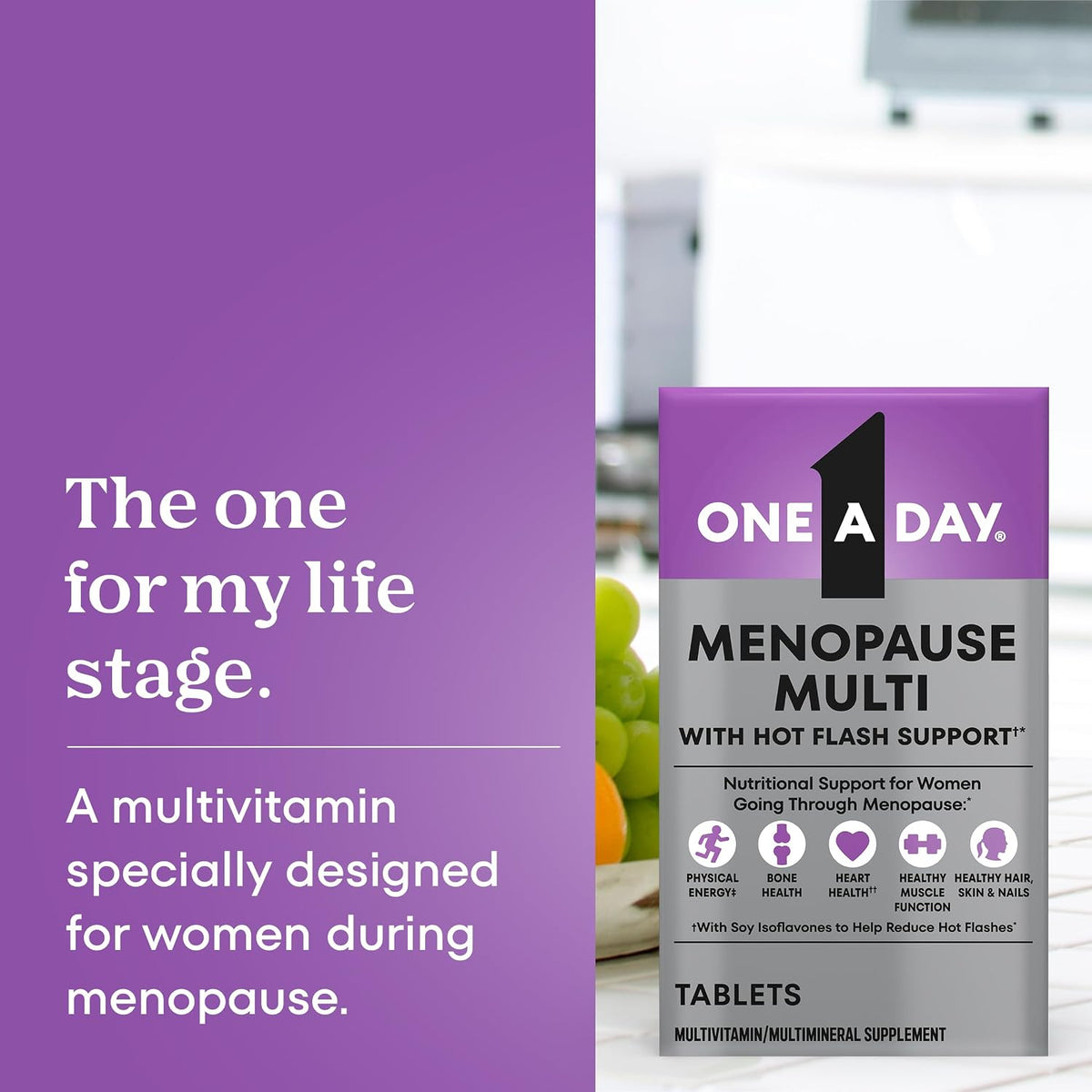 One A Day Women's Menopause Multivitamin, Menopause Support, 50 Count
