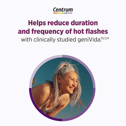 Centrum Restful Sleep Menopause Support Tablets, Supplement with Clinically Studied DailyZz and geniVida, 28 Count (Pack of 2)