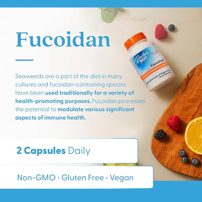 Doctor's Best Fucoidan Supplement for Men & Women, Non-GMO, 60 Veg Caps