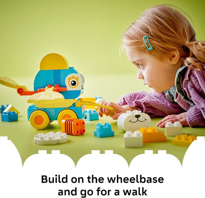LEGO DUPLO Town 3 in 1 Animals on Wheels Building Toy - Learning Play Set for Toddler Boys & Girls, Ages 2+ - Animal Building Blocks for Sensory Skills Practice - Pretend Play Gift Idea - 10448