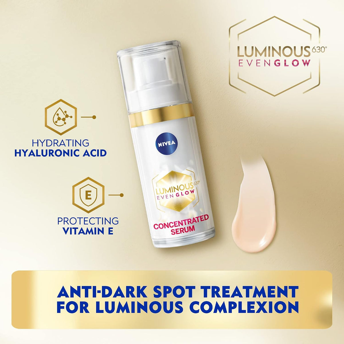 NIVEA Cellular Luminous 630 Face Care Set – Daily Facial Cream 40 ml (1.35 fl oz) and Facial Serum 30 ml (1.01 fl oz) – Lightweight Cosmetic Skincare Duo for Everyday Beauty Routine, Gift Box Set