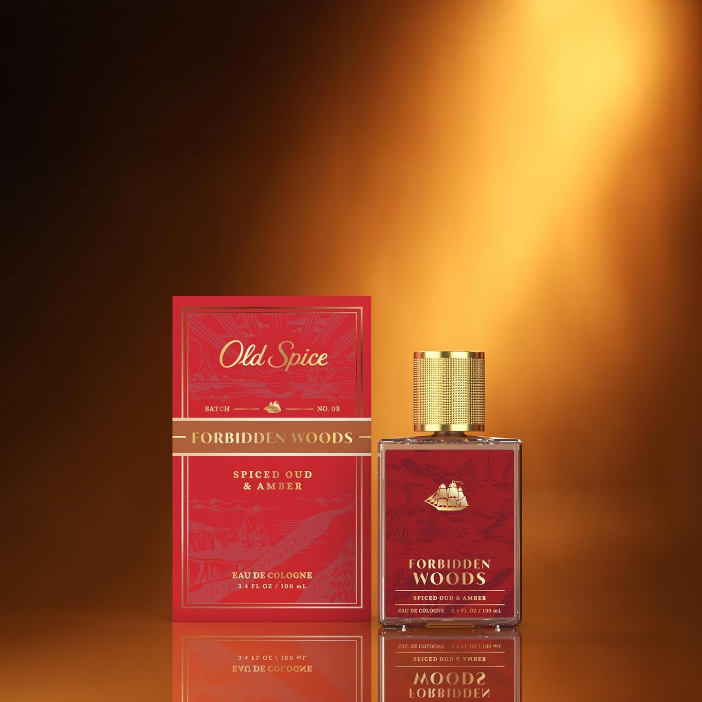 Old Spice Cologne for Men, Premium & Pairable Fragrance Spray, Forbidden Woods with Spiced Oud + Amber Signature Scent, Masculine & Sophisticated for Day & Night Wear, Eau de Cologne, 3.4 fl oz
