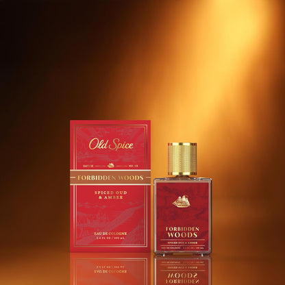 Old Spice Cologne for Men, Premium & Pairable Fragrance Spray, Forbidden Woods with Spiced Oud + Amber Signature Scent, Masculine & Sophisticated for Day & Night Wear, Eau de Cologne, 3.4 fl oz
