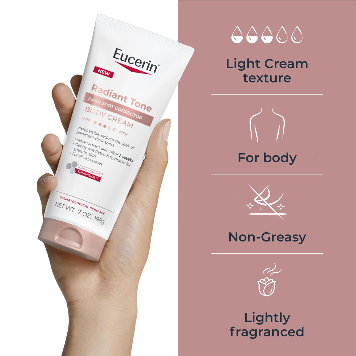 Eucerin Radiant Tone Dark Spot Corrector Body Cream, 7 OZ