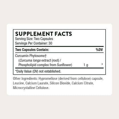 THORNE Curcumin Phytosome, 1,000 mg Curcumin Supplement, 60 Capsules