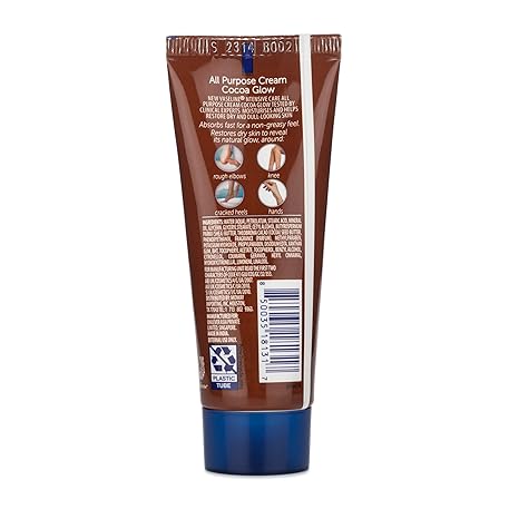 Vaseline All Purpose Cream Cocoa Glow, with Pure Cocoa Butter, 4-Pack, 1.41 FL Oz Each, 4 Tubes