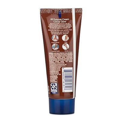 Vaseline All Purpose Cream Cocoa Glow, with Pure Cocoa Butter, 4-Pack, 1.41 FL Oz Each, 4 Tubes