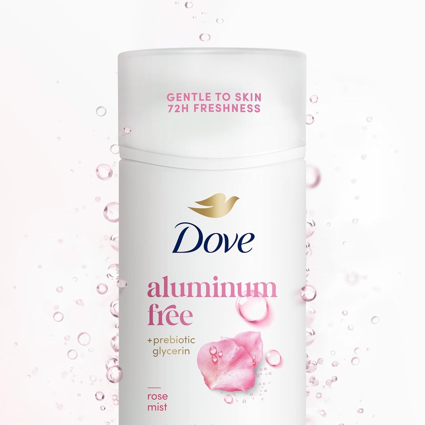 Dove Deodorant Stick Rose Mist for 72 Hour Odor Protection Aluminum Free 2.4 oz